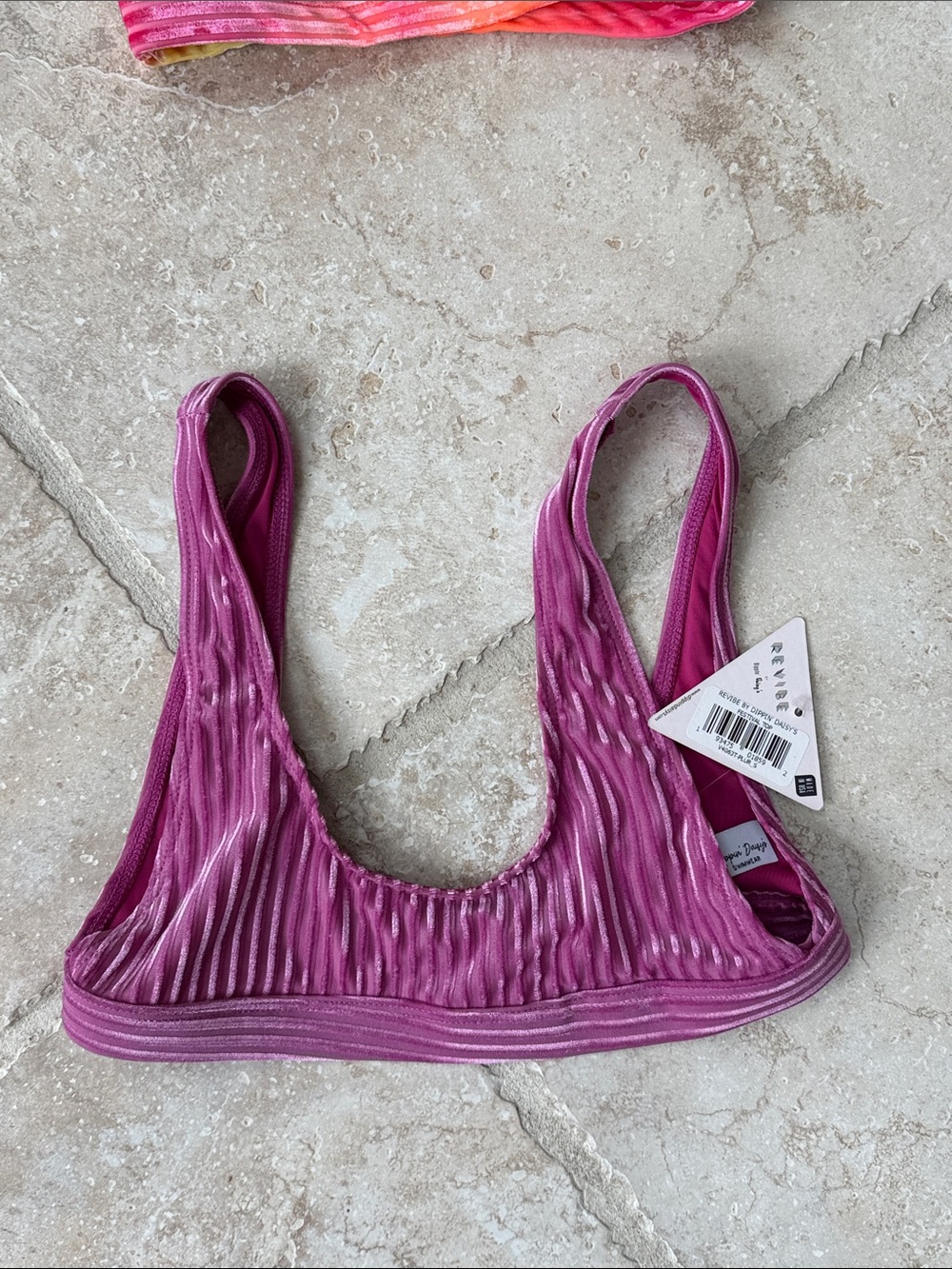 NWT Dippin’ Daisy’s Size Small Ribbed Swim Top — purple